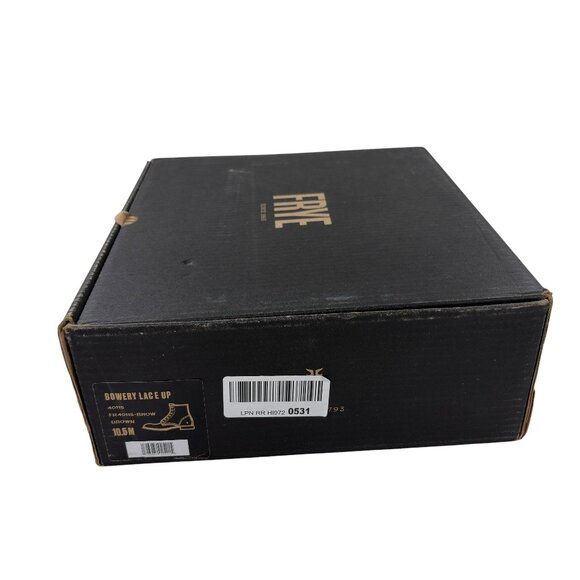 Frye Bowery Lace-up Boots Mens Size 10.5 D Side Zip Brown Leather 40115 NEW - Picture 7 of 7